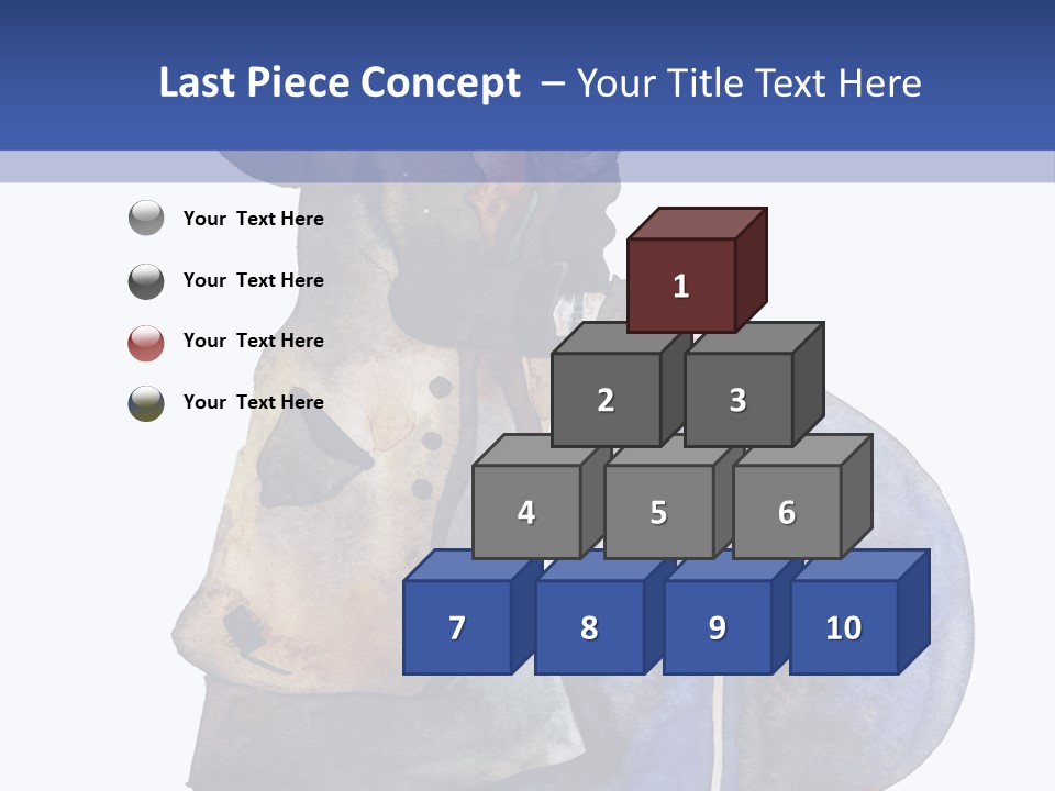 Steps Europe Blue PowerPoint Template