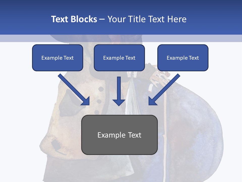 Steps Europe Blue PowerPoint Template