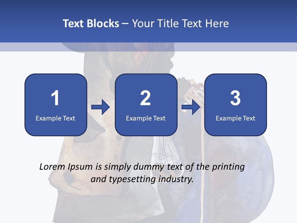 Steps Europe Blue PowerPoint Template