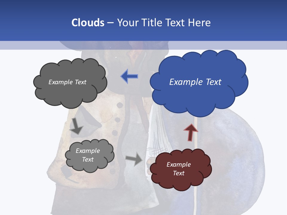 Steps Europe Blue PowerPoint Template
