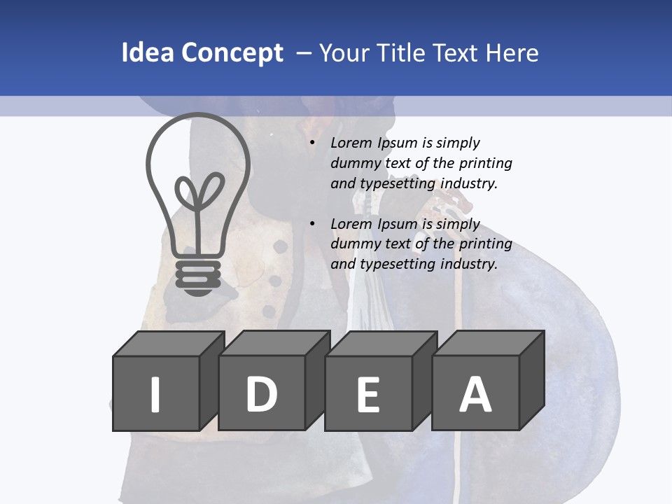 Steps Europe Blue PowerPoint Template