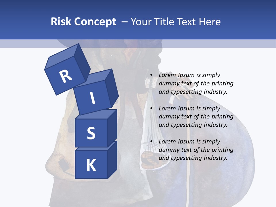 Steps Europe Blue PowerPoint Template