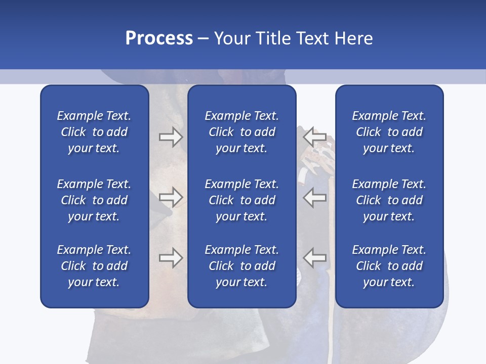 Steps Europe Blue PowerPoint Template