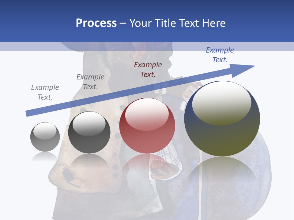 Steps Europe Blue PowerPoint Template