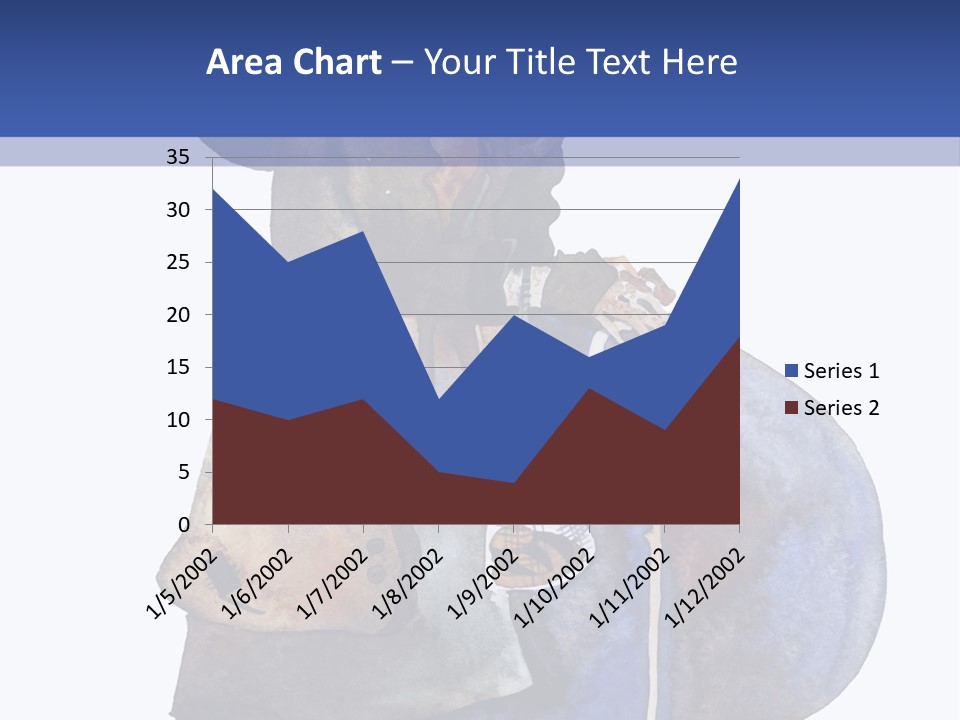 Steps Europe Blue PowerPoint Template
