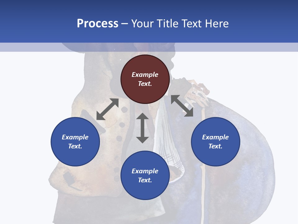 Steps Europe Blue PowerPoint Template