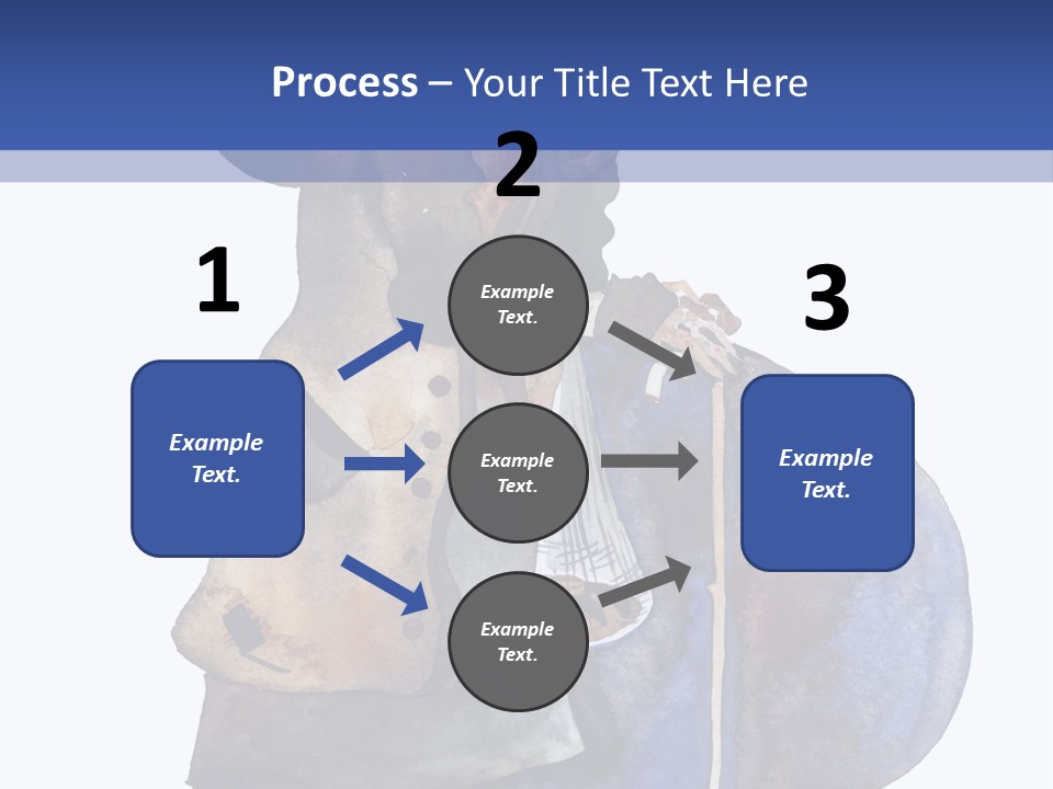 Steps Europe Blue PowerPoint Template