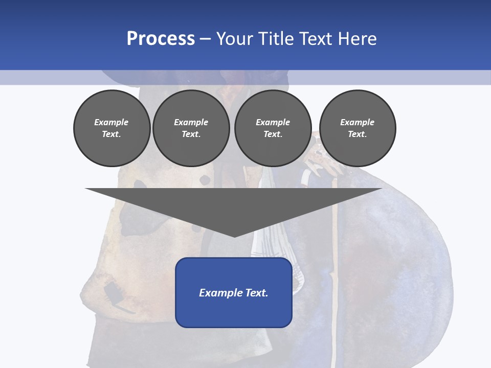 Steps Europe Blue PowerPoint Template