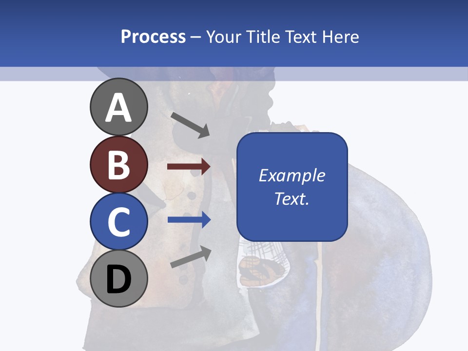 Steps Europe Blue PowerPoint Template