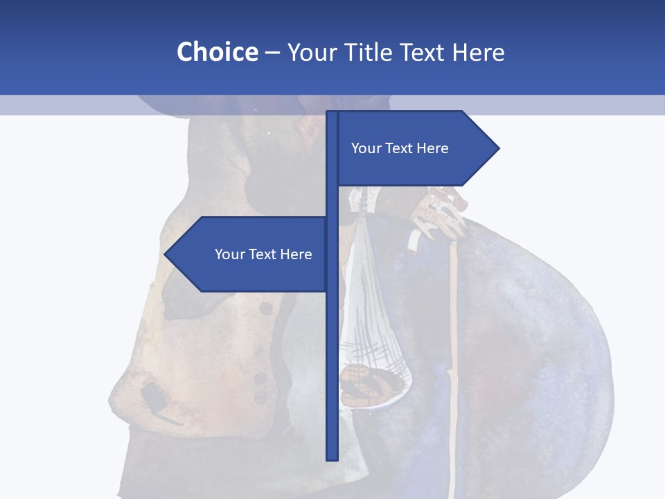 Steps Europe Blue PowerPoint Template