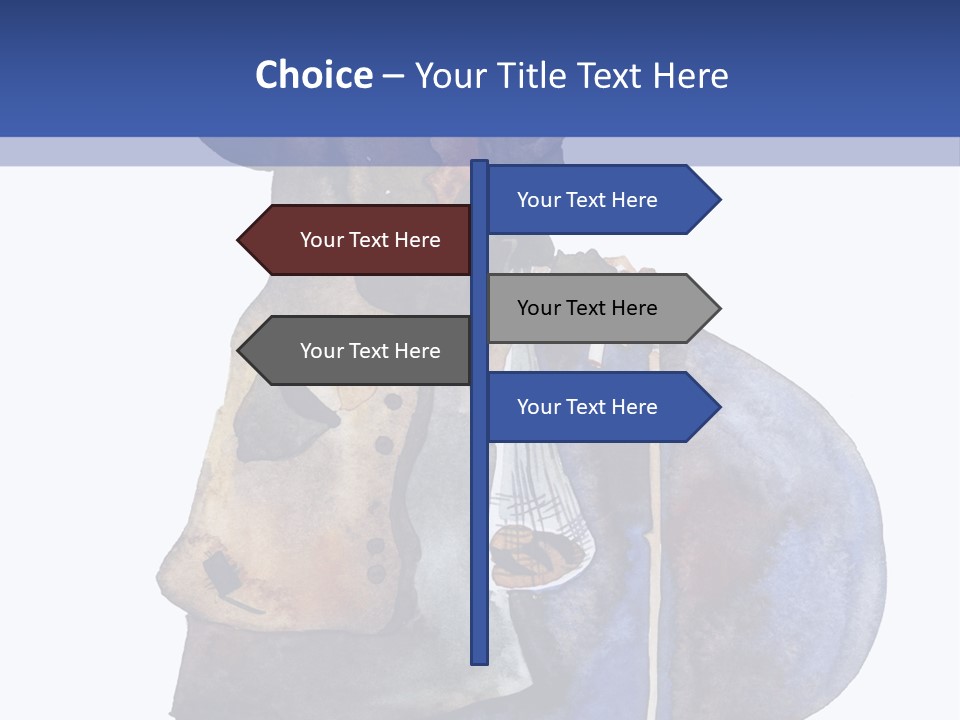 Steps Europe Blue PowerPoint Template
