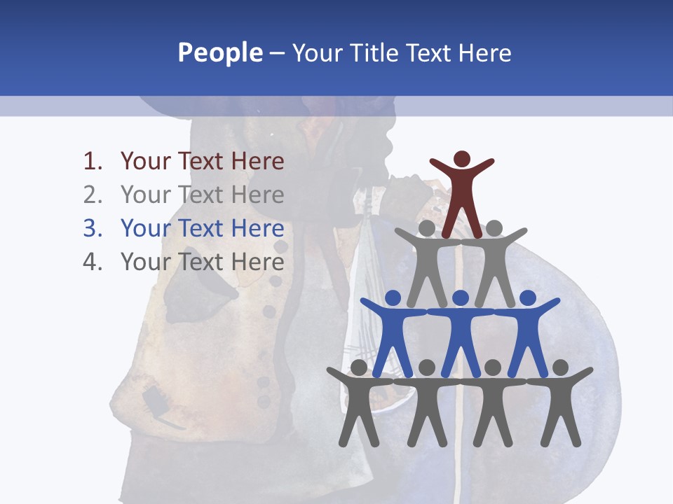 Steps Europe Blue PowerPoint Template