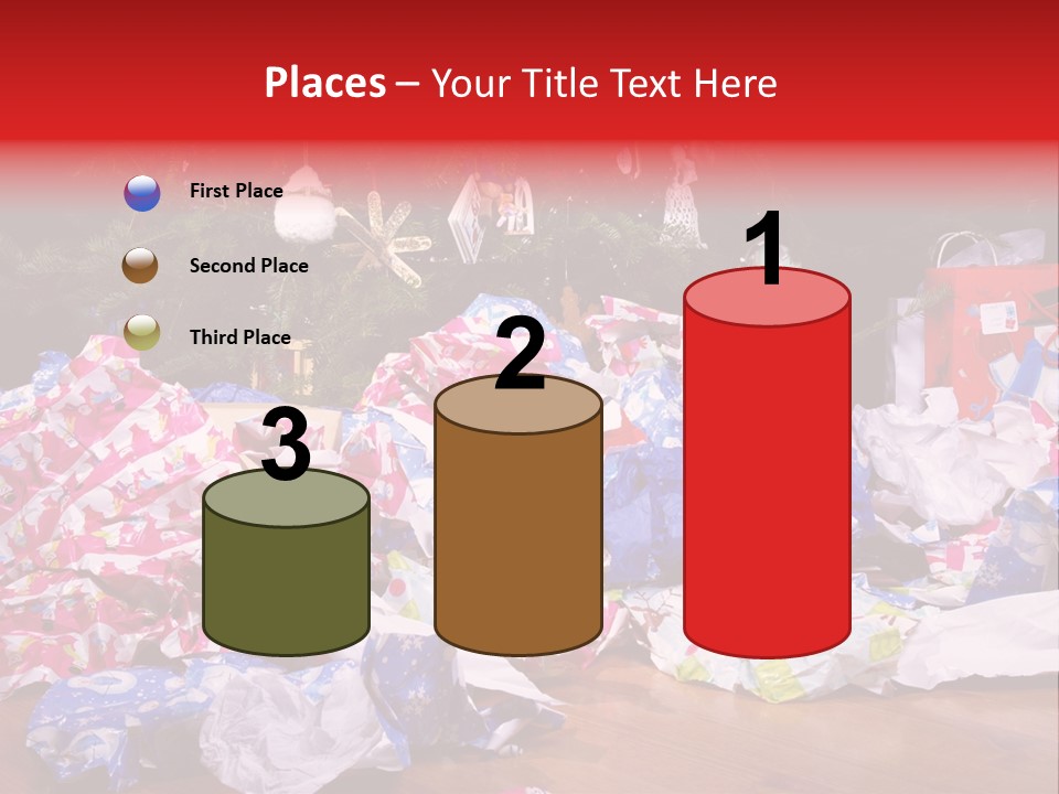 Christmas Tree Floor Torn PowerPoint Template