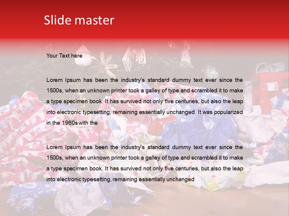 Christmas Tree Floor Torn PowerPoint Template
