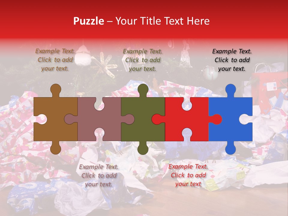 Christmas Tree Floor Torn PowerPoint Template