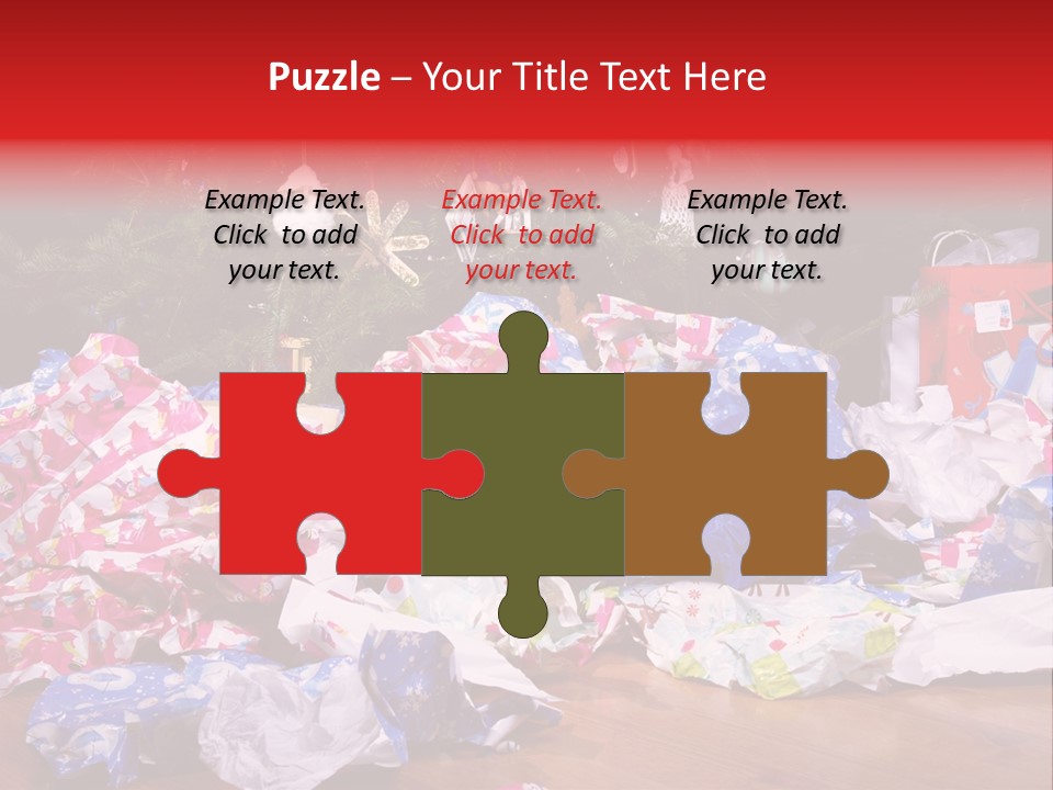 Christmas Tree Floor Torn PowerPoint Template