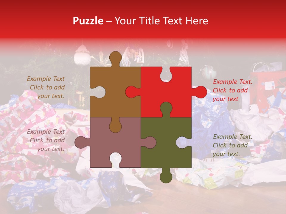 Christmas Tree Floor Torn PowerPoint Template