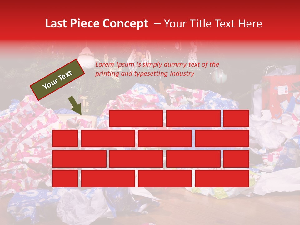 Christmas Tree Floor Torn PowerPoint Template
