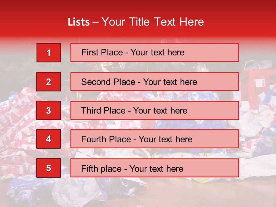 Christmas Tree Floor Torn PowerPoint Template