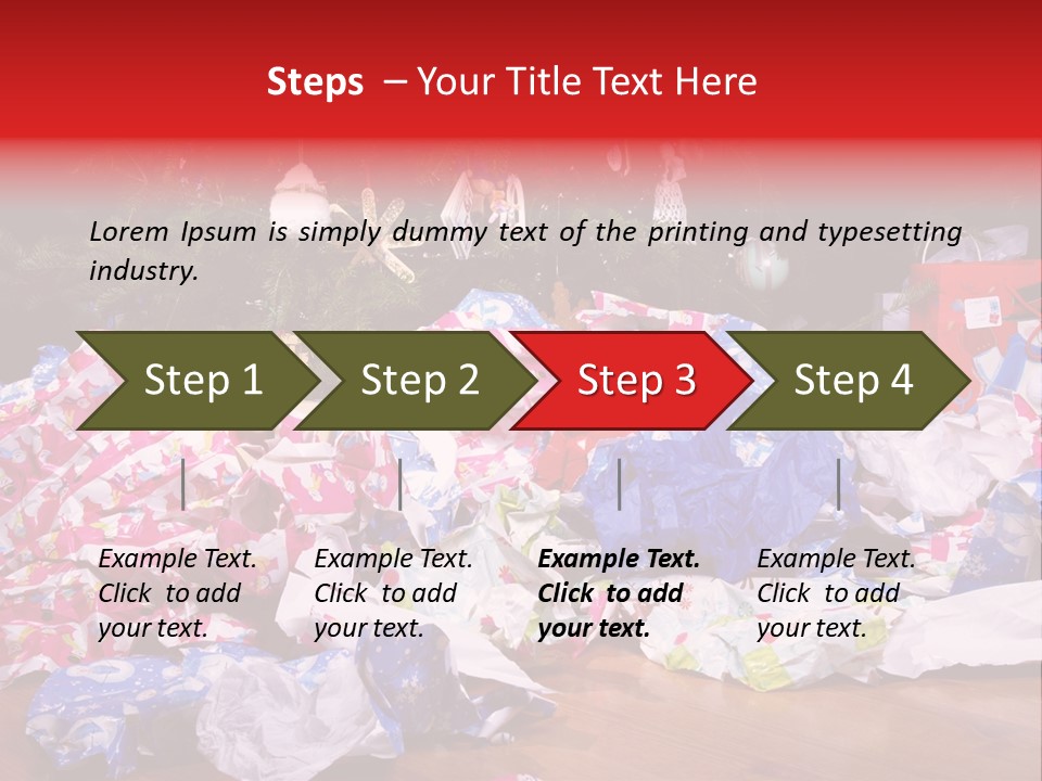 Christmas Tree Floor Torn PowerPoint Template