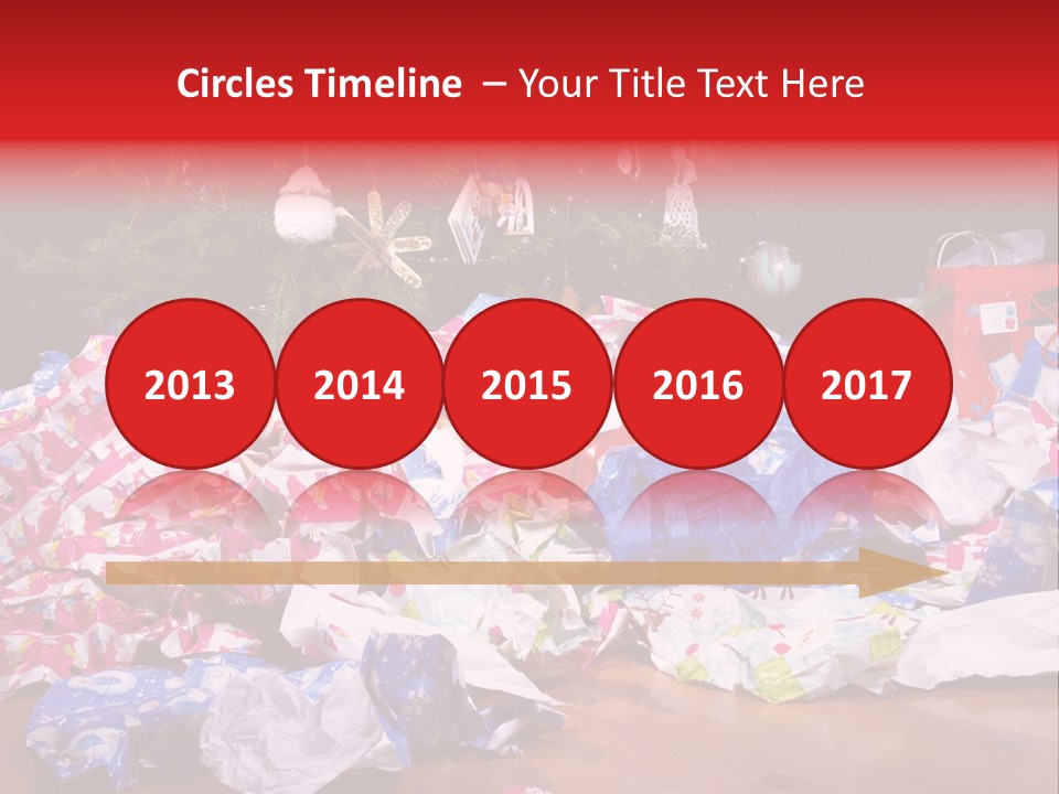 Christmas Tree Floor Torn PowerPoint Template