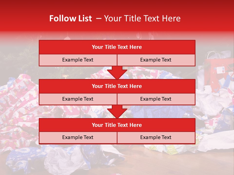 Christmas Tree Floor Torn PowerPoint Template