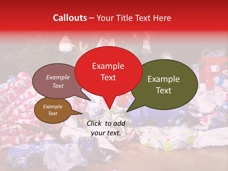 Christmas Tree Floor Torn PowerPoint Template