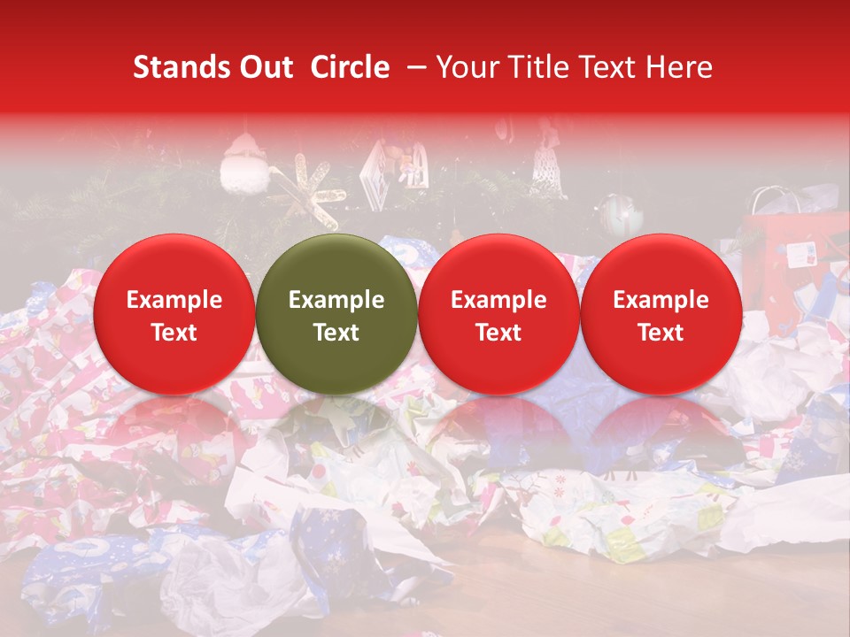 Christmas Tree Floor Torn PowerPoint Template