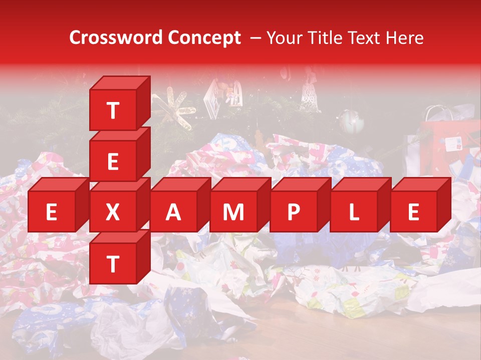 Christmas Tree Floor Torn PowerPoint Template