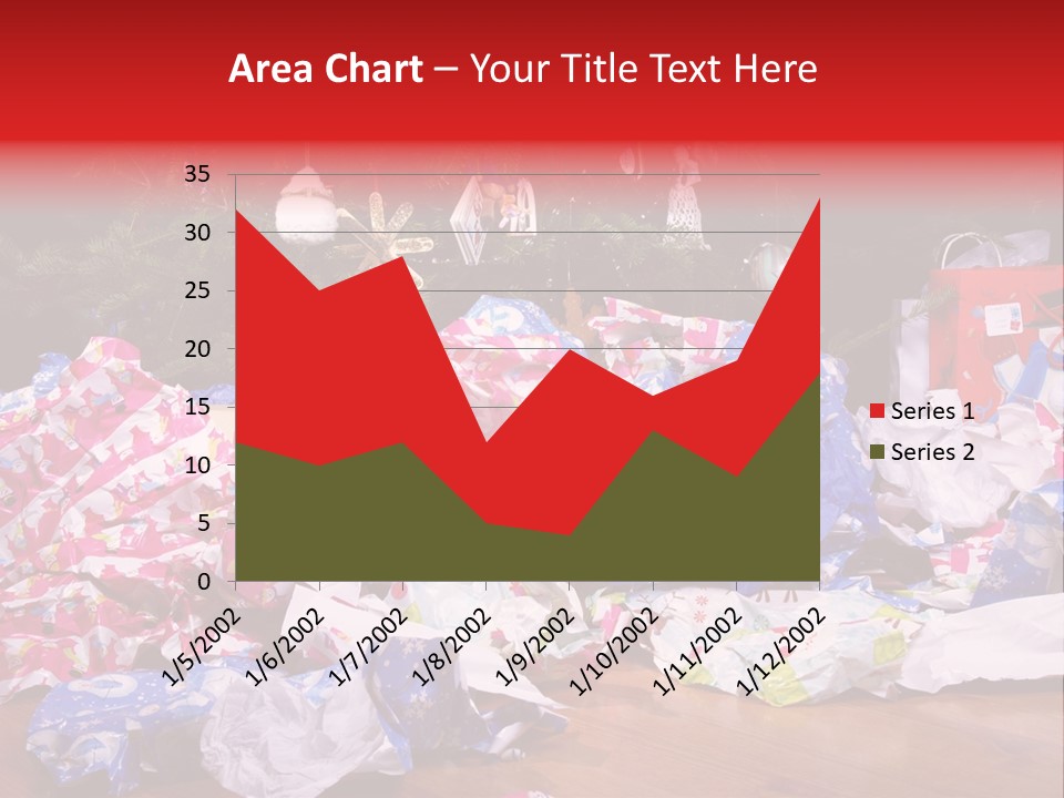 Christmas Tree Floor Torn PowerPoint Template