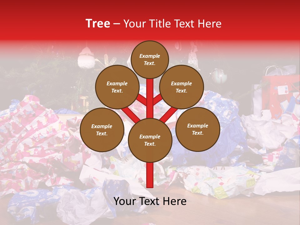 Christmas Tree Floor Torn PowerPoint Template