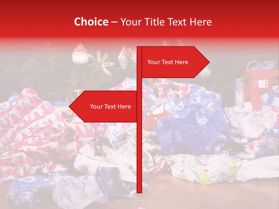 Christmas Tree Floor Torn PowerPoint Template