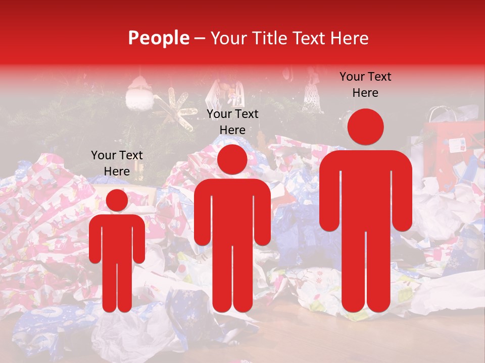 Christmas Tree Floor Torn PowerPoint Template