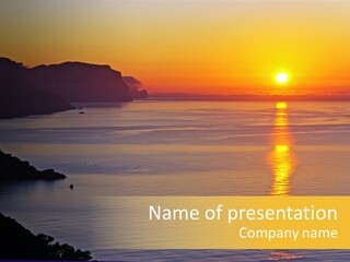 Ocean Sunrise Destination PowerPoint Template