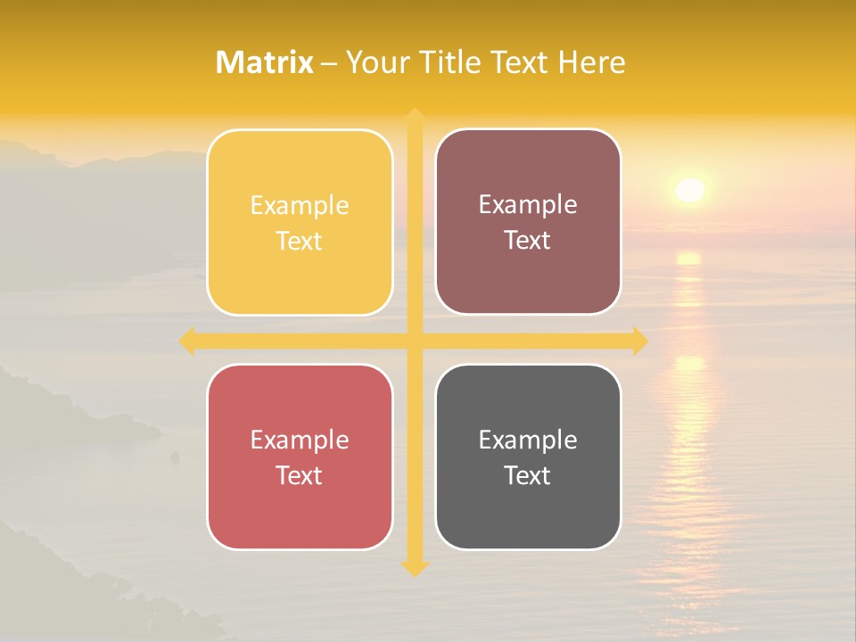 Ocean Sunrise Destination PowerPoint Template