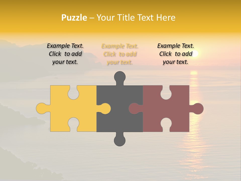 Ocean Sunrise Destination PowerPoint Template