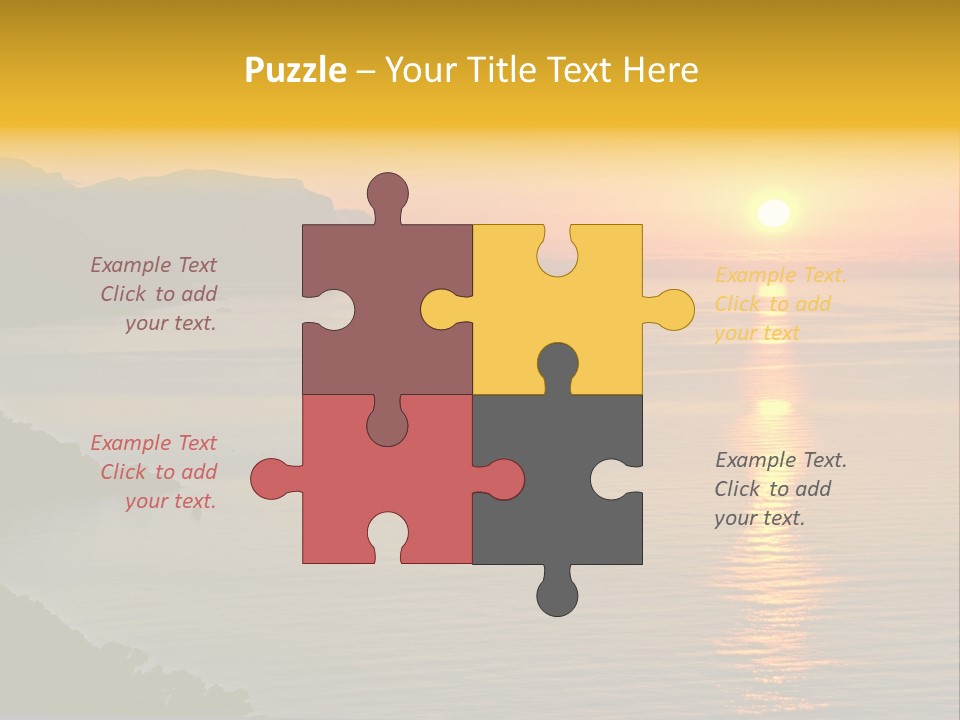 Ocean Sunrise Destination PowerPoint Template