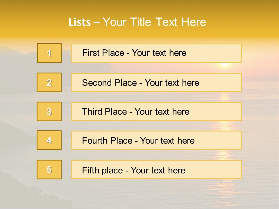 Ocean Sunrise Destination PowerPoint Template