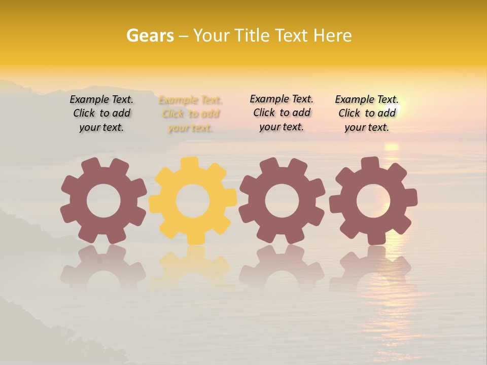 Ocean Sunrise Destination PowerPoint Template