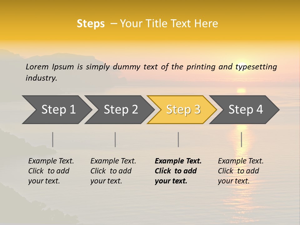 Ocean Sunrise Destination PowerPoint Template