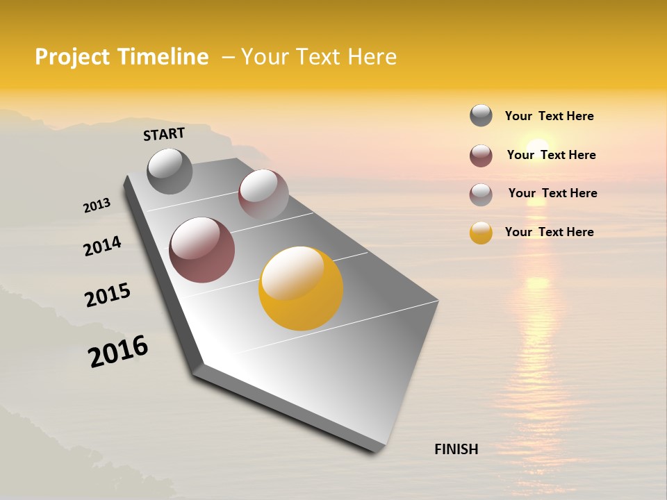Ocean Sunrise Destination PowerPoint Template