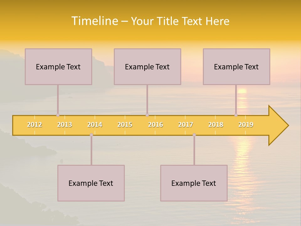 Ocean Sunrise Destination PowerPoint Template