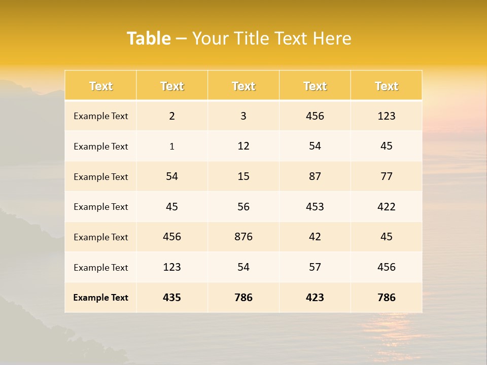 Ocean Sunrise Destination PowerPoint Template