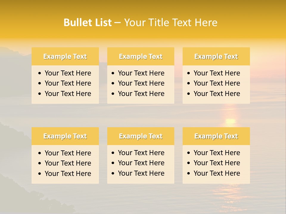 Ocean Sunrise Destination PowerPoint Template