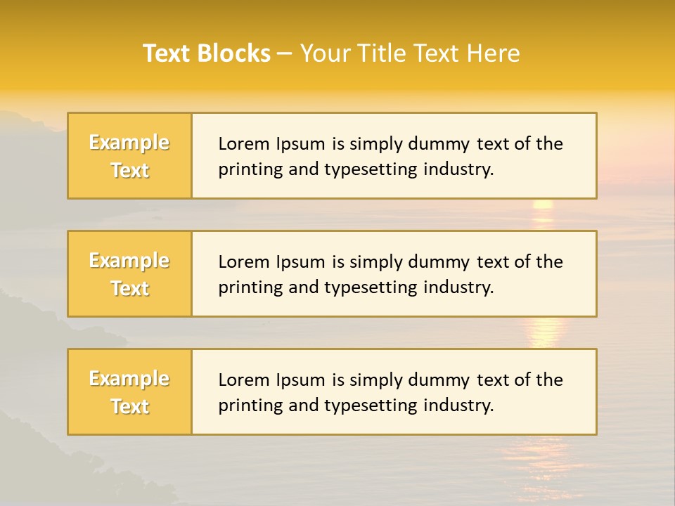 Ocean Sunrise Destination PowerPoint Template