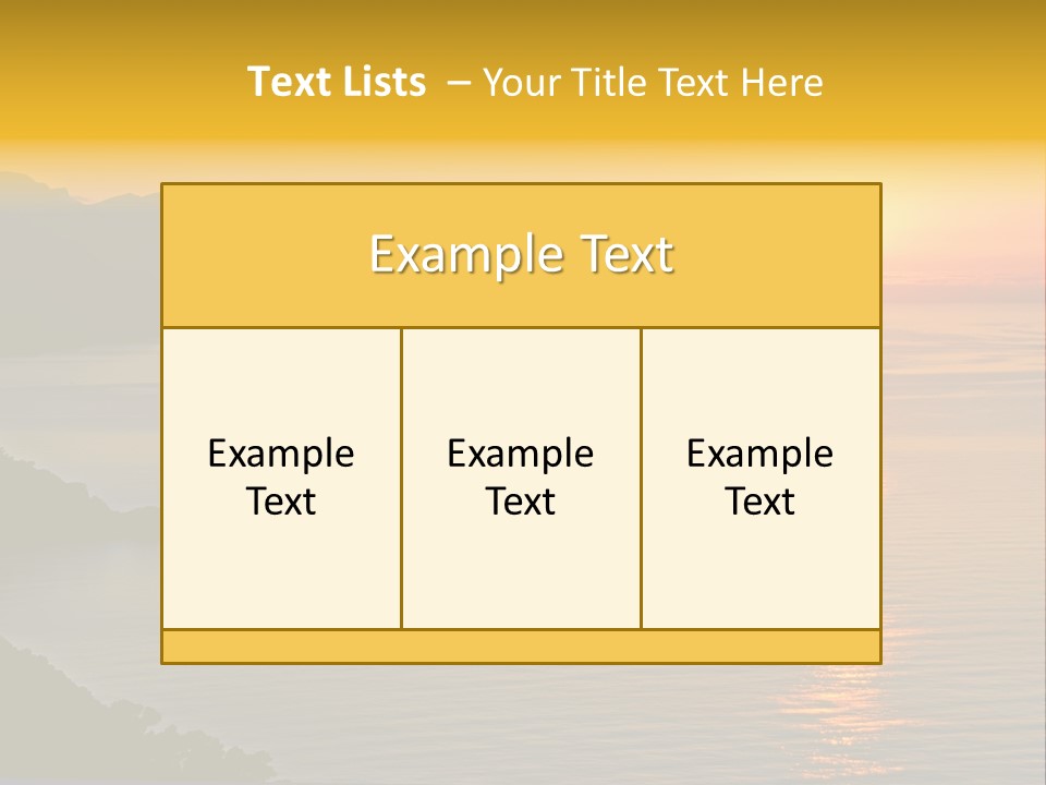 Ocean Sunrise Destination PowerPoint Template
