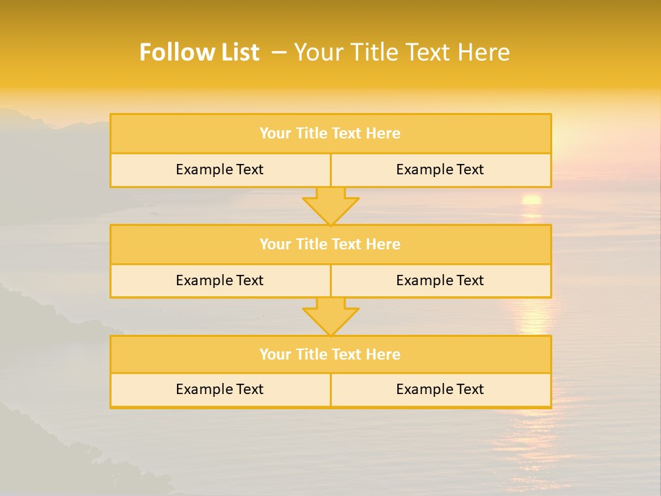 Ocean Sunrise Destination PowerPoint Template