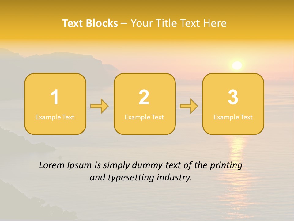 Ocean Sunrise Destination PowerPoint Template