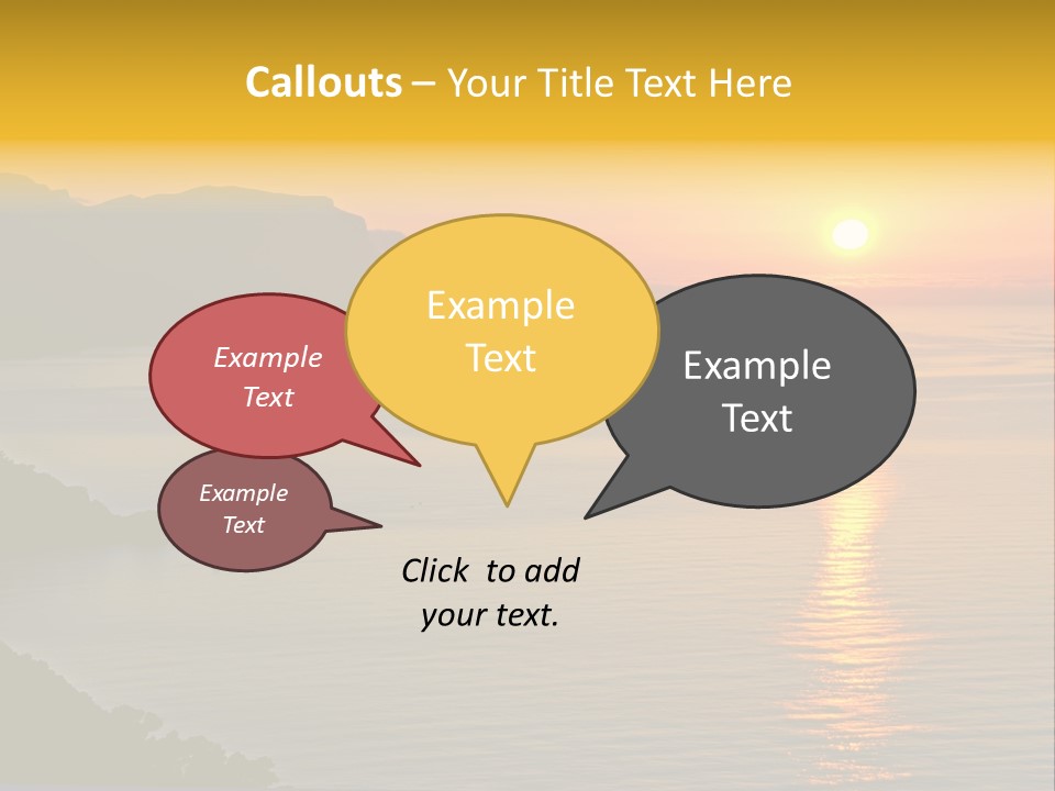 Ocean Sunrise Destination PowerPoint Template