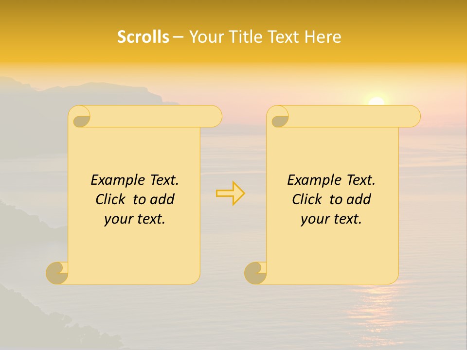 Ocean Sunrise Destination PowerPoint Template